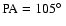 $\rm PA=105\hbox{$^\circ$ }$