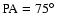 $\rm PA=75\hbox{$^\circ$ }$