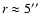 $r\approx 5\hbox{$^{\prime\prime}$ }$