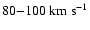 $80 {-} 100 ~\mbox{km}~\mbox{s}^{-1}$