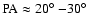 $\rm PA\approx 20\hbox{$^\circ$ }{-} 30\hbox{$^\circ$ }$