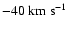 $-40 ~\mbox{km}~\mbox{s}^{-1}$