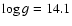 $\log{g}=14.1$