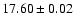 $17.60\pm0.02$