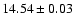 $14.54\pm0.03$
