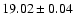 $19.02\pm0.04$