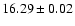 $16.29\pm0.02$