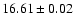 $16.61\pm0.02$