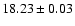 $18.23\pm0.03$