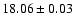 $18.06\pm0.03$