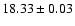 $18.33\pm0.03$
