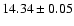 $14.34\pm0.05$
