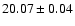 $20.07\pm0.04$