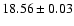 $18.56\pm0.03$
