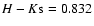 $H-K{\rm s}=0.832$