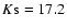 $K{\rm s}=17.2$