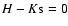 $H-K{\rm s}=0$