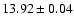 $13.92\pm0.04$