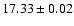 $17.33\pm0.02$