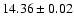 $14.36\pm0.02$