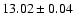 $13.02\pm0.04$