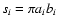 $s_i=\pi a_i b_i$