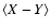 $\langle X-Y \rangle$