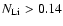 $N_{{\rm Li}} > 0.14$