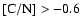 ${\rm [C/N] > - 0.6}$