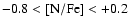 ${\rm -0.8<[N/Fe]<+0.2}$