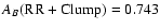 $A_{B}\rm (RR+Clump)=0.743$