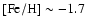 $\rm [Fe/H]\sim -1.7$