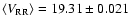 $\langle V_{\rm RR}\rangle =19.31\pm 0.021$