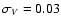 $\sigma_{V}=0.03$