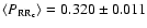 $\langle {P_{\rm RR_c}}\rangle=0.320\pm 0.011$