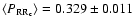 $\langle {P_{\rm RR_c}}\rangle=0.329\pm 0.011$