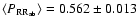 $\langle {P_{\rm RR_{\rm ab}}}\rangle=0.562 \pm 0.013$