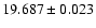 $19.687\pm0.023$