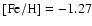 ${\rm [Fe/H]}=-1.27$