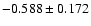 $-0.588\pm0.172$