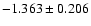 $-1.363\pm0.206$
