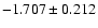 $-1.707\pm0.212$