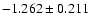 $-1.262\pm0.211$
