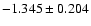 $-1.345\pm0.204$