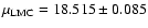 $\mu_{\rm LMC}=18.515\pm0.085$
