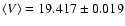 $\langle V \rangle=19.417 \pm 0.019$