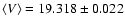 $\langle V \rangle=19.318 \pm 0.022$