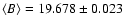 $\langle B \rangle=19.678 \pm 0.023$