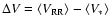 $\Delta V=\langle V_{\rm RR}\rangle - \langle V_{*}\rangle$
