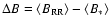 $\Delta B=\langle B_{\rm RR}\rangle - \langle B_{*}\rangle$